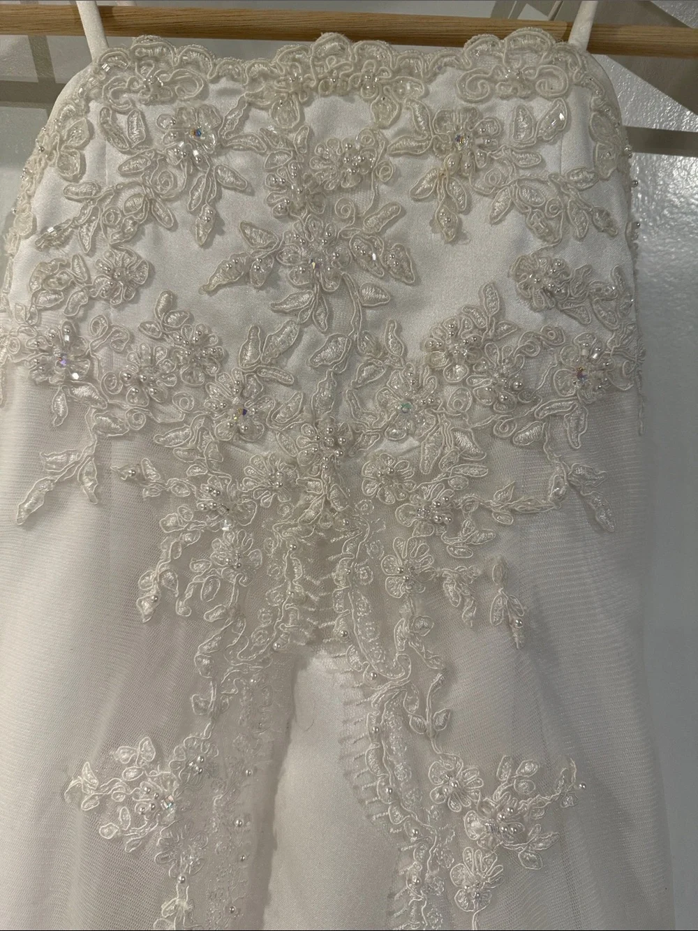 Girl’s White Embroidered Flower Girl  Dress - Picture 3 of 4